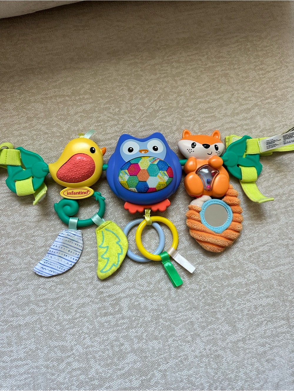 Infantino Blue Owl & Friends Activity Toy Bar - Multi-Color